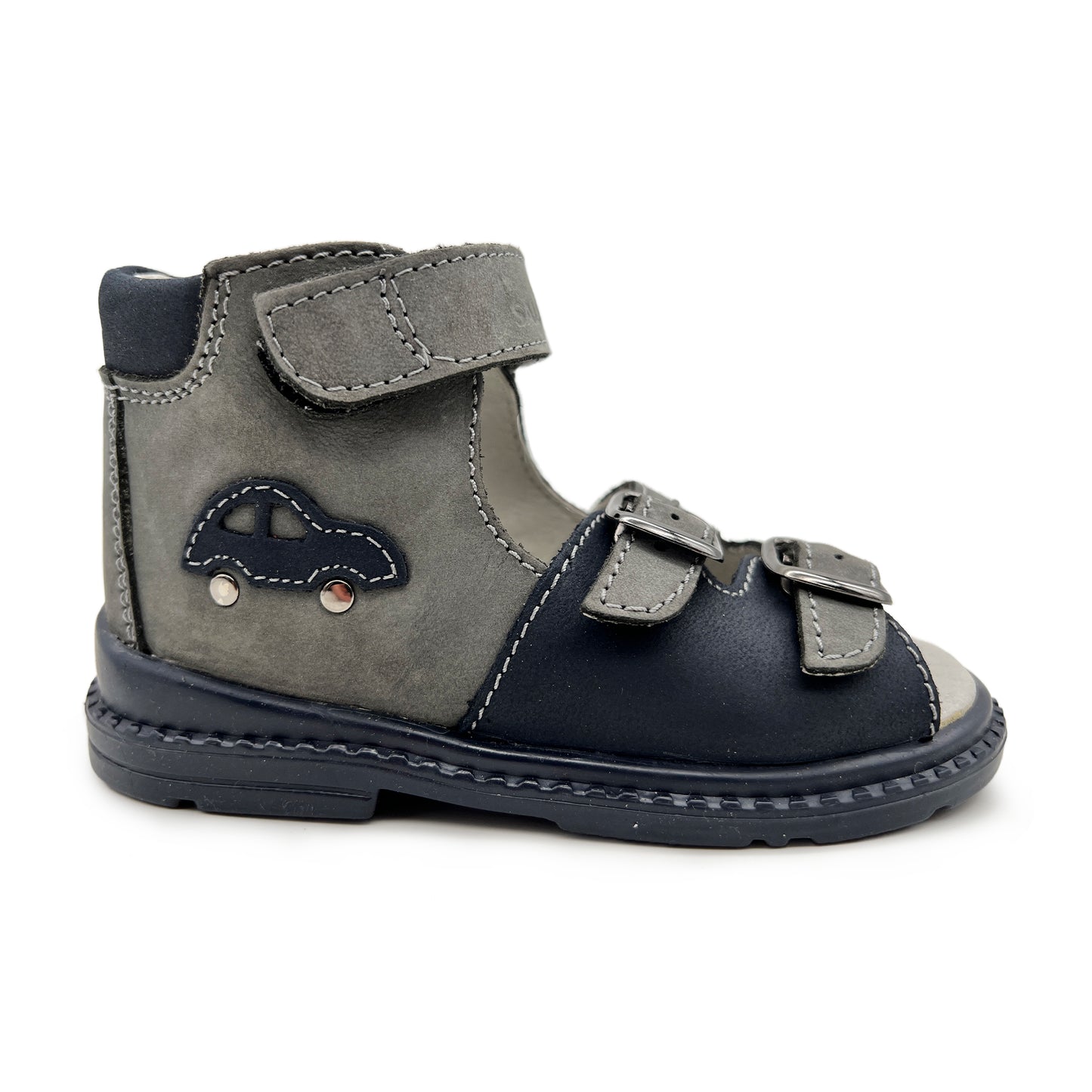 Salus Ankle Support Sandals for Boys with Train or Car figures